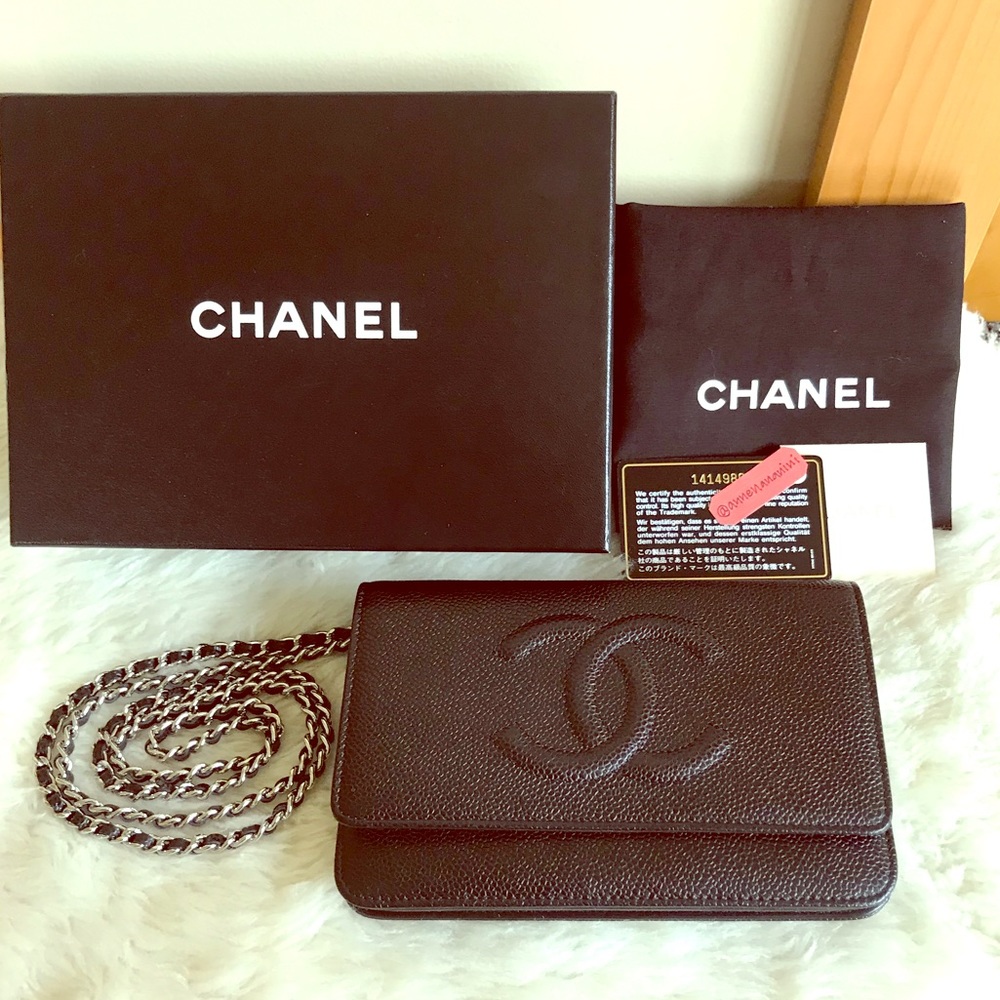 💔SOLD💔 Chanel WOC Wallet On Chain Black Caviar